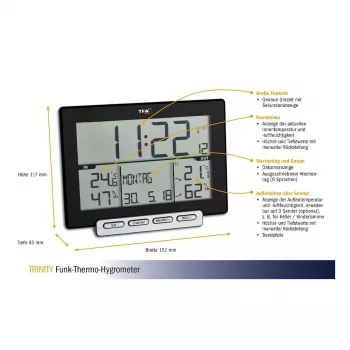 TFA Dostmann 30.3058.01 Trinity bezvadu termo-higrometrs