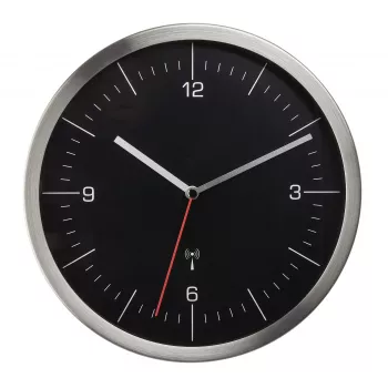 TFA Dostmann radio kontrolēts sienas pulkstenis 245 mm nerūsējošais tērauds ar plūstošo kustību 60.3544.01