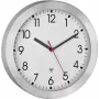 TFA Dostmann 60.3546.02 Radiovadības sienas pulkstenis 25 cm, suku alumīnijs