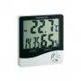 TFA Dostmann WS 5031 termo-higrometrs ar pulksteni, melns/balts 30-5031