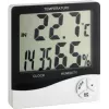 TFA Dostmann WS 5031 termo-higrometrs ar pulksteni, melns/balts 30-5031
