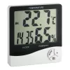 TFA Dostmann WS 5031 termo-higrometrs ar pulksteni, melns/balts 30-5031