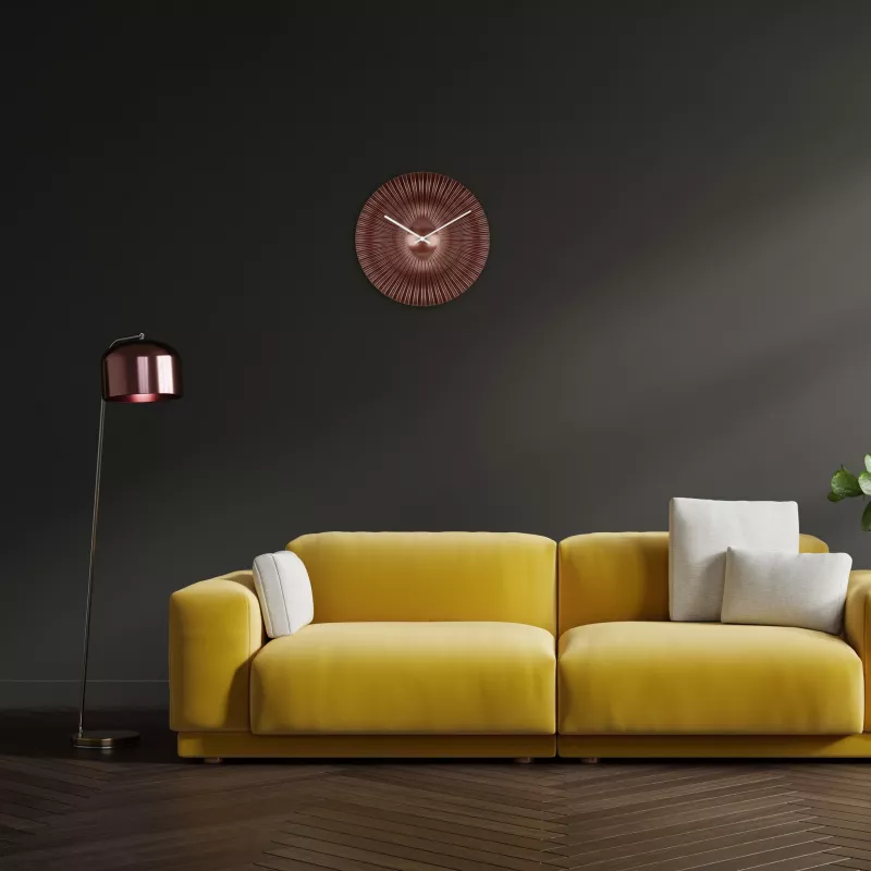 TFA Dostmann 60.3520.51 radio vadītas sienas pulkstenis 330 mm vara krāsā