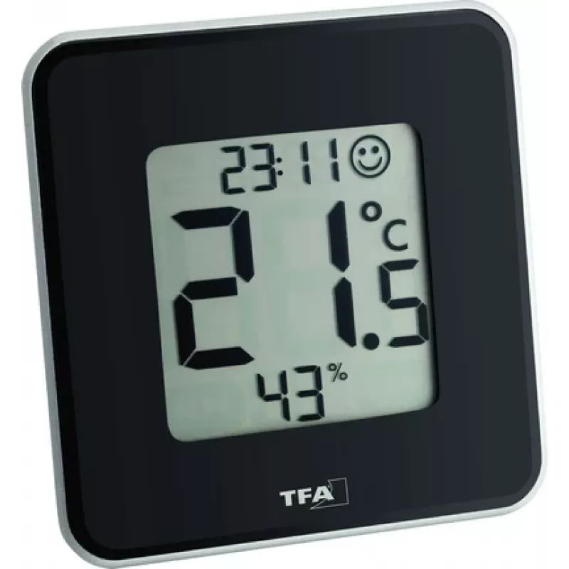 TFA Dostmann 30.5021.01 Style digitālais termo-higrometrs melns (30.010.425)