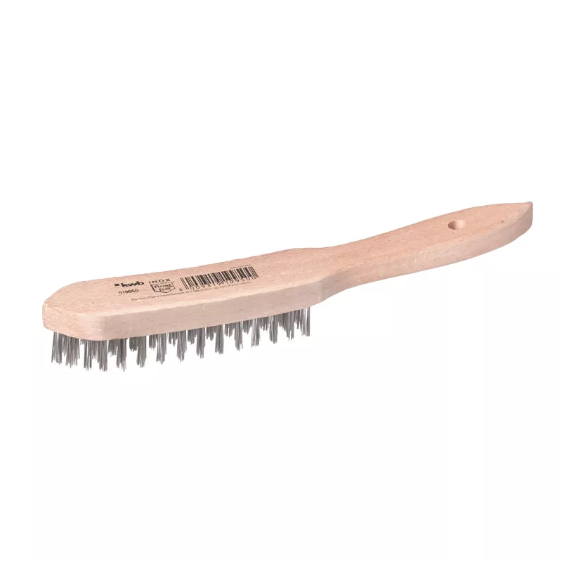 kwb 919950 rokas stiepļu suka ar 4 rindu tērauda sariem, 255 mm