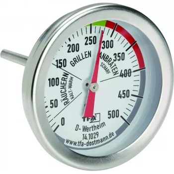 TFA Dostmann 14.1029 nerūsējošā tērauda ledusskapja un saldētavas termometrs, analogais ciparnīca, -30 līdz +30 °C, 52 mm diametrs
