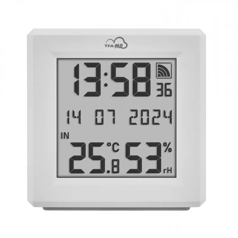 TFA Dostmann TFA.me komplekts ar WLAN vārteju un 2 KLIMA@HOME bezvadu termo-higrometriem, melns/balts 35.8109.02