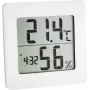 TFA DOSTMANN 30.5033.02 digitālais termohigrometrs ar LCD, maks./min. atmiņu, komforta zonas indikatoru, magnētisko/stāvā novietojumu, balts
