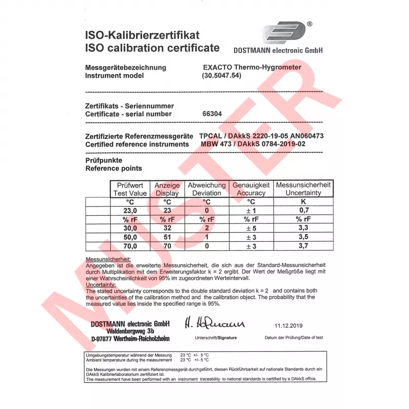 TFA Dostmann EXACTO digitālais termo-higrometrs, sudraba krāsā, 30.5047.54.K
