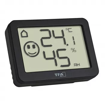 TFA Dostmann digitālais termo-higrometrs melns (30.5055.01)