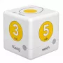 TFA Dostmann Cube Timer digitālais virtuves taimeris, balts/dzeltens, atskaites un uzskaites režīms, 99 min 59 sek, LCD, skaņas signāls, 2x AAA komplektā 38.2041.07