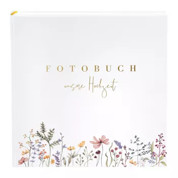 Goldbuch Blütenliebe 30x31 kāzu fotoalbums, 60 baltas lapas, ziedu vāks 08 044