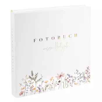 Goldbuch Blütenliebe 30x31 kāzu fotoalbums, 60 baltas lapas, ziedu vāks 08 044