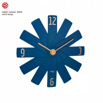 TFA Dostmann 60.3020.06 Midnight Blue klusais sienas pulkstenis 400mm
