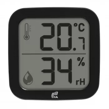 TFA Dostmann 30.3908.01 ID-A0 iekštelpu bezvadu termo-higrosensors, 868 MHz, temperatūra -10 līdz +60°C, mitrums 1-99% RH