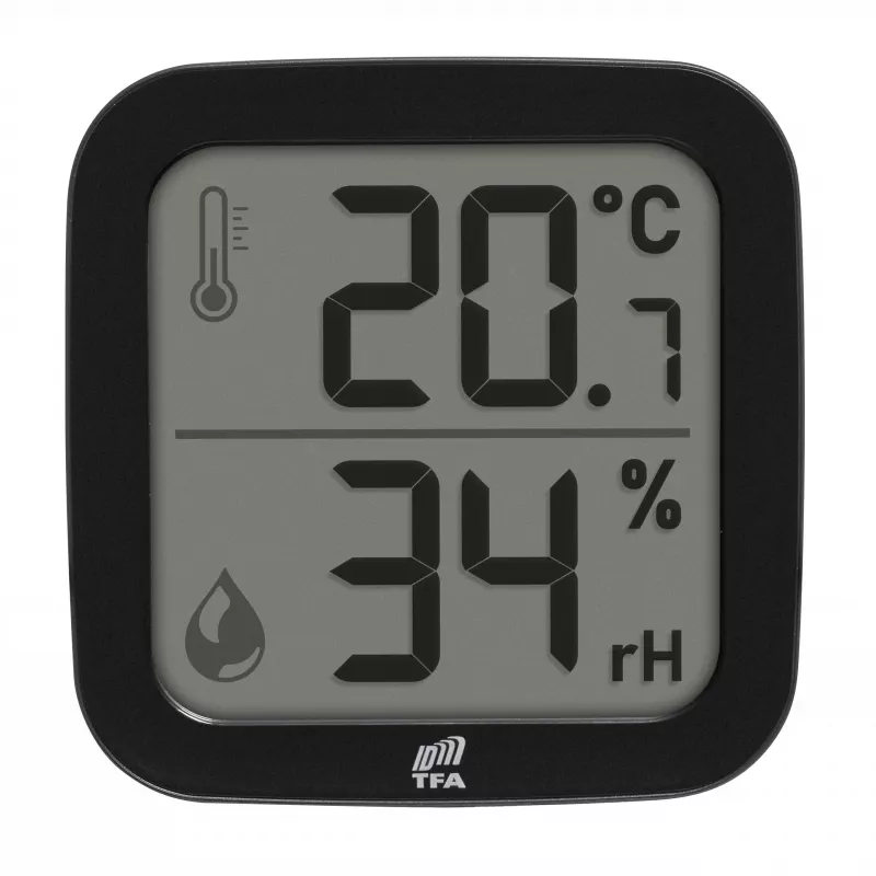 TFA Dostmann 30.3908.01 ID-A0 iekštelpu bezvadu termo-higrosensors, 868 MHz, temperatūra -10 līdz +60°C, mitrums 1-99% RH