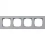 Gira E2 Flat alumīnija 4 vietu rāmītis, iegremdējams, matēts, horizontāls 214255