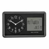 TFA Dostmann 60.3552.01 radio kontrolēti vadāms sienas pulkstenis, melns