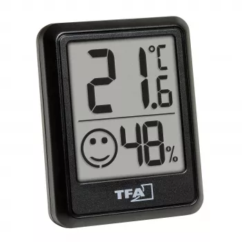 TFA Dostmann digitālais termo-higrometrs melns 30.5060.01.03