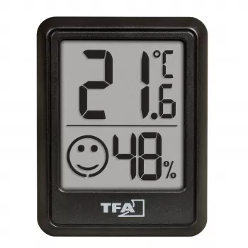TFA Dostmann digitālais termo-higrometrs melns 30.5060.01.03