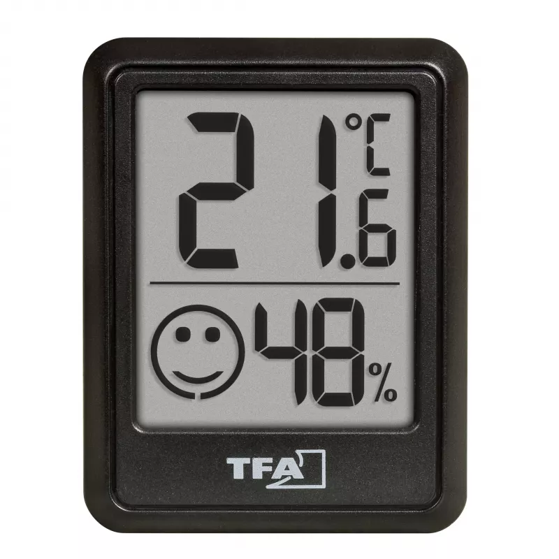 TFA Dostmann digitālais termo-higrometrs melns 30.5060.01.03