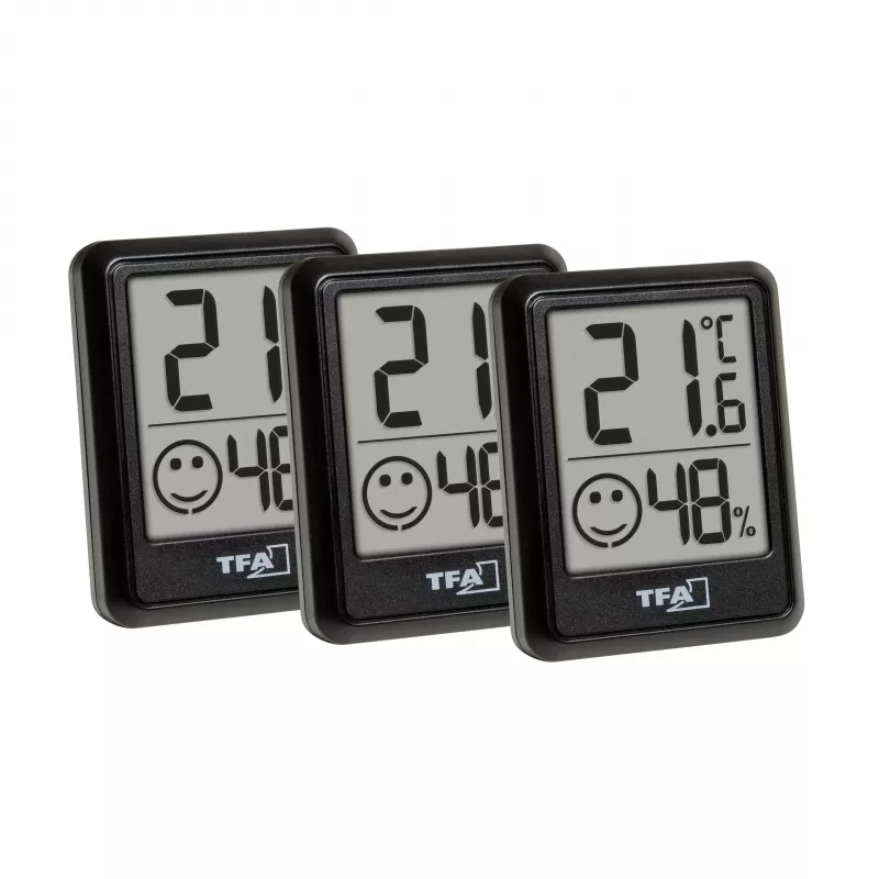 TFA Dostmann digitālais termo-higrometrs melns 30.5060.01.03