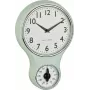 TFA Dostmann 60.3073.20 kvarca mehāniskie sienas pulkstenis 196 mm x 58 mm piparmētru krāsā