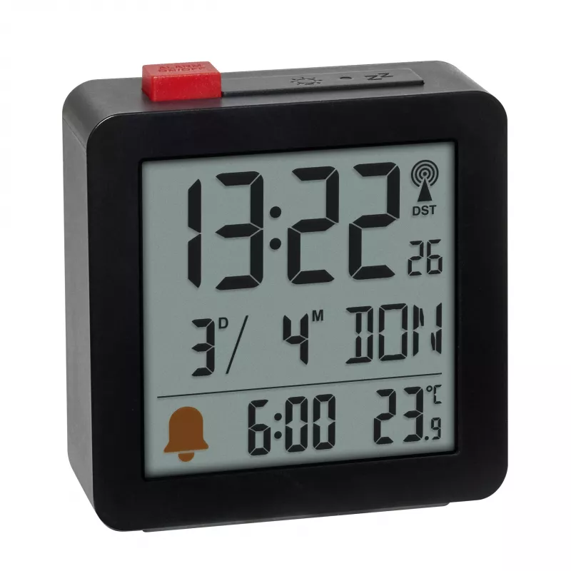 TFA Dostmann digitālais modinātājs melns (60.2566.01)