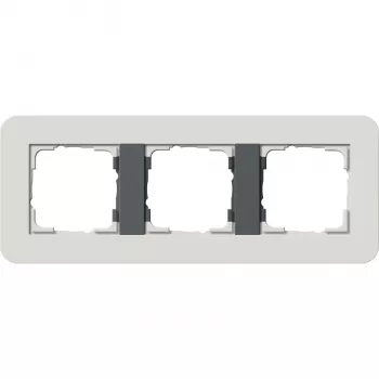 Gira System 55 rāmis 3 vietu gaiši pelēks/antracīts 0213421