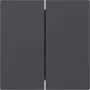 Gira Rocker Switch Cover 349528, 2-gang, taisns, antracīta, System 55