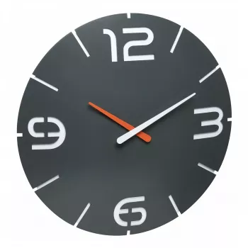 TFA Dostmann Design radio kontrolējamie sienas pulkstenis Contour, melns/balts (60.3536.10)