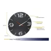 TFA Dostmann Design radio kontrolējamie sienas pulkstenis Contour, melns/balts (60.3536.10)