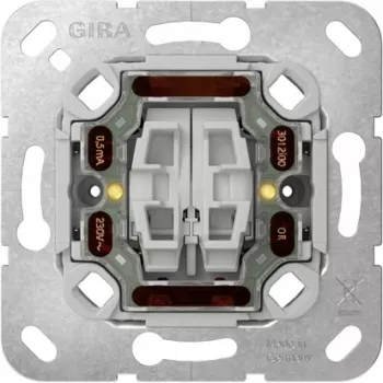 GIRA 384500 sērijas slēdža ieliktnis, iekļaujamais, 10 AX, 250 V, skrūvju spailes