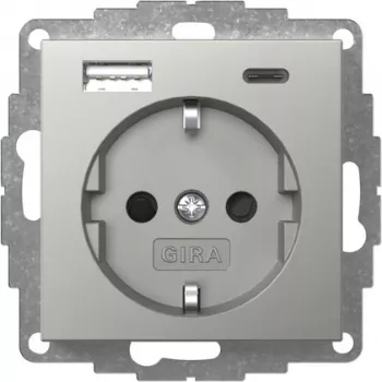 Gira SCHUKO kontaktligzda ar USB lādētāju Type A/C 2459600