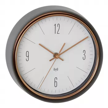 TFA Dostmann 60.3547.10 radio vadības sienas pulkstenis 22,3 cm pelēks/vara