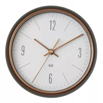 TFA Dostmann 60.3547.10 radio vadības sienas pulkstenis 22,3 cm pelēks/vara