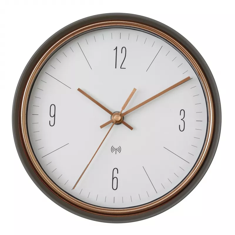 TFA Dostmann 60.3547.10 radio vadības sienas pulkstenis 22,3 cm pelēks/vara