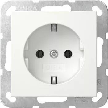 Gira 418027 SCHUKO SRK System 55 kontaktligzdas ieliktnis, tīri balts spīdīgs