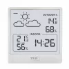 TFA Dostmann CLEO bezvadu laika stacija, melna, DCF-77 radio kontrolēts, 12-24h prognoze, iekštelpu/āra temperatūra un mitrums, sala trauksme, apgaismojums 35.1176.02