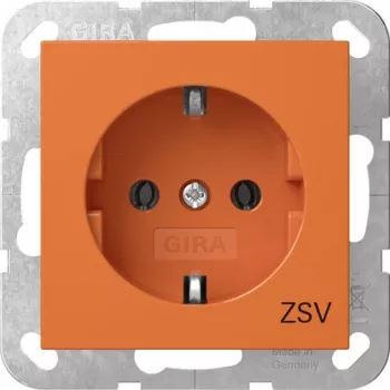 Gira 4188109 SCHUKO ZSV kontaktligzda System 55 oranža