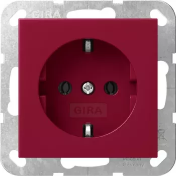 Gira System 55 SCHUKO kontaktligzda sarkana 4455108