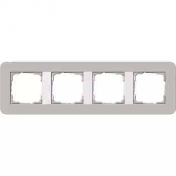 Gira Standard 55 rāmītis 4 vietām, pelēks/tīri balts 0214412