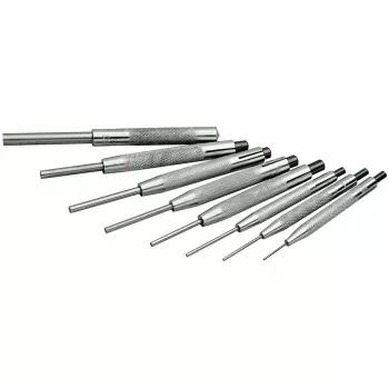 GEDORE 115 knaibļu izspiedēju komplekts, 8 gab., DIN 6450 Form C, vanādija tērauds, zilgani melns, 2-10 mm 8756780