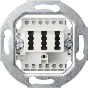 GIRA 003202 TAE pieslēguma ligzdas ieliktnis, 2x6/6 NFF, tīri balts