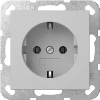 Gira SCHUKO kontaktligzda System 55, pelēka matēta, paaugstināta aizsardzība pret pieskārienu 4180015