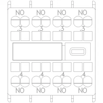 Siemens SIRIUS palīgkontaktu bloks 4 NO kontakti (3RH2911-2FA40)