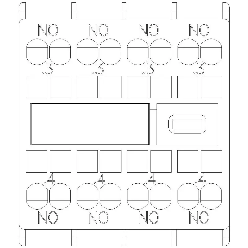 Siemens SIRIUS palīgkontaktu bloks 4 NO kontakti (3RH2911-2FA40)