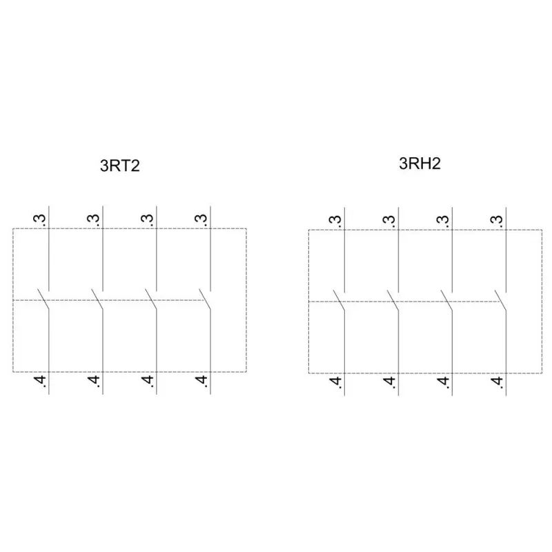 Siemens SIRIUS palīgkontaktu bloks 4 NO kontakti (3RH2911-2FA40)