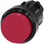 Siemens SIRIUS ACT spiedpogas priekšējais elements, plastmasa, sarkans, 22mm, neapgaismots, momentānais 3SU1000-0BB20-0AA0