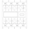 Siemens SIRIUS palīgkontaktu bloks 1NO+3NC, priekšējā montāža, skrūvju spailes, 3RH2911-2HA13